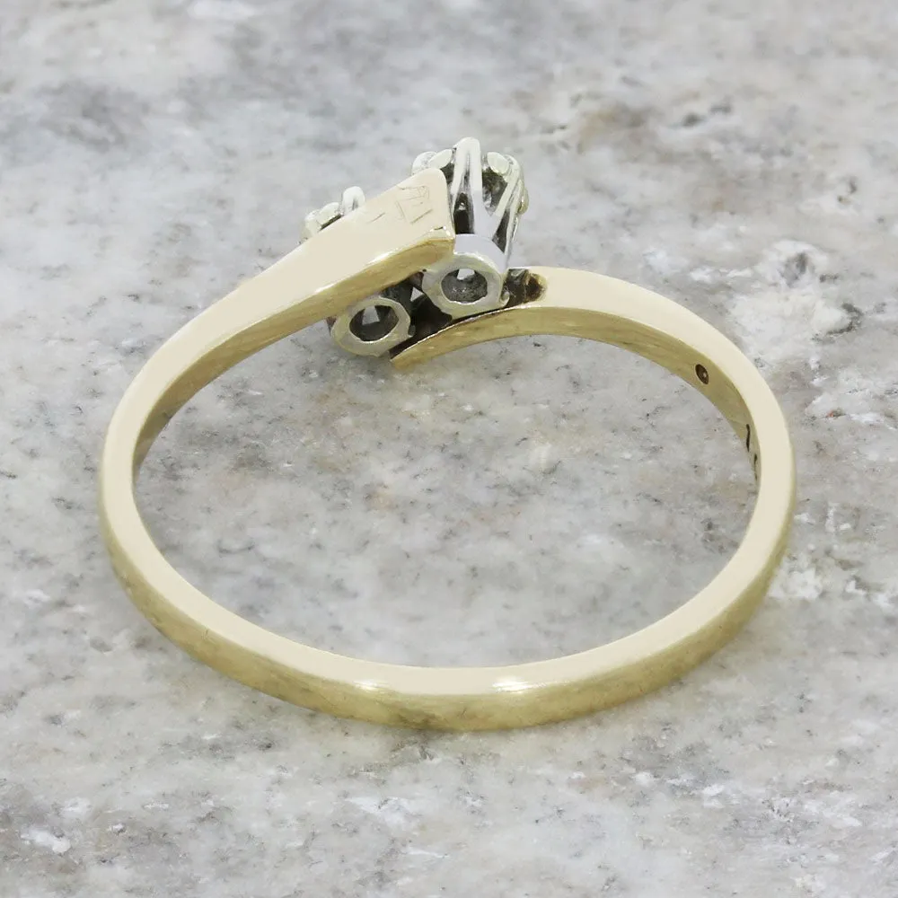 Pre Owned 9ct Yellow Gold 0.10cts Diamond Dress Ring