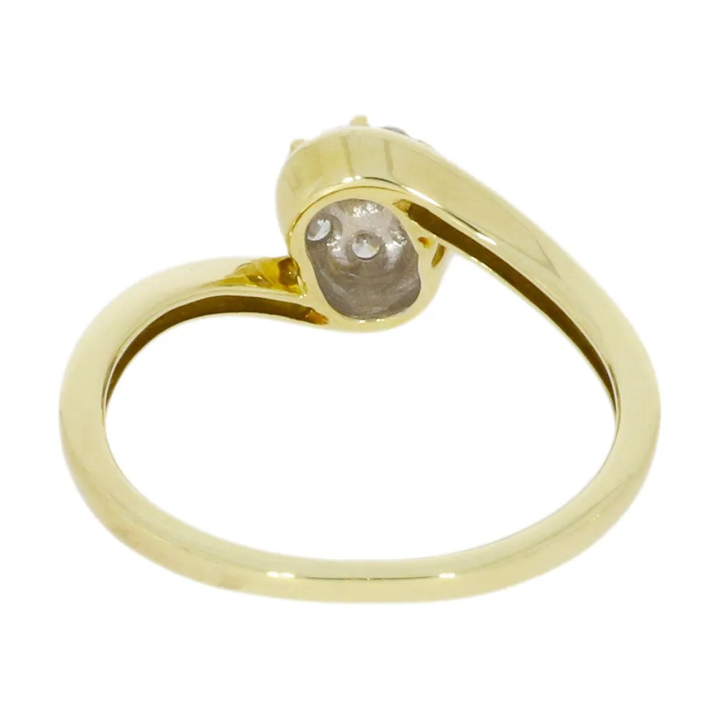 Pre Owned 9ct Yellow Gold 0.20cts Diamond Cluster Ring