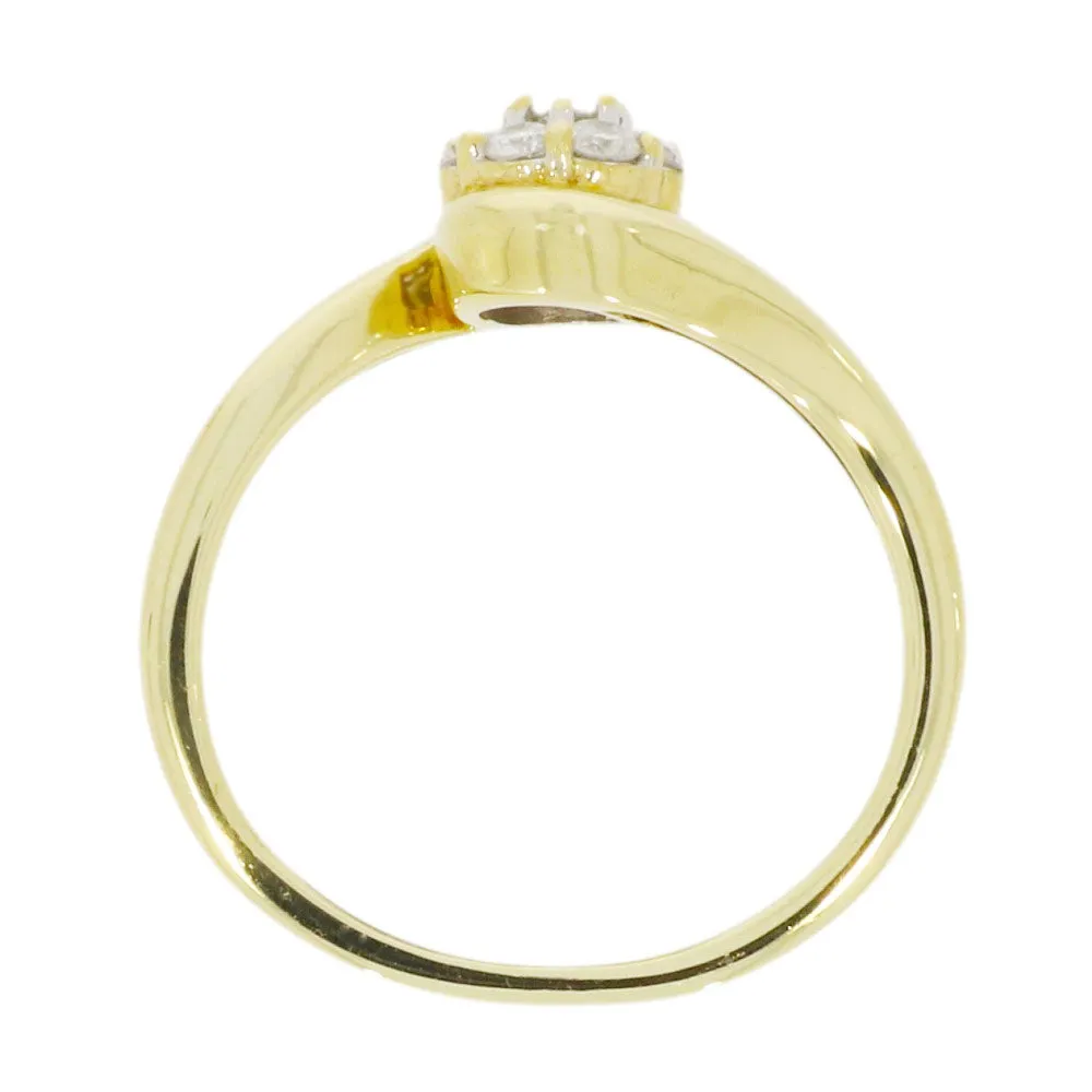 Pre Owned 9ct Yellow Gold 0.20cts Diamond Cluster Ring