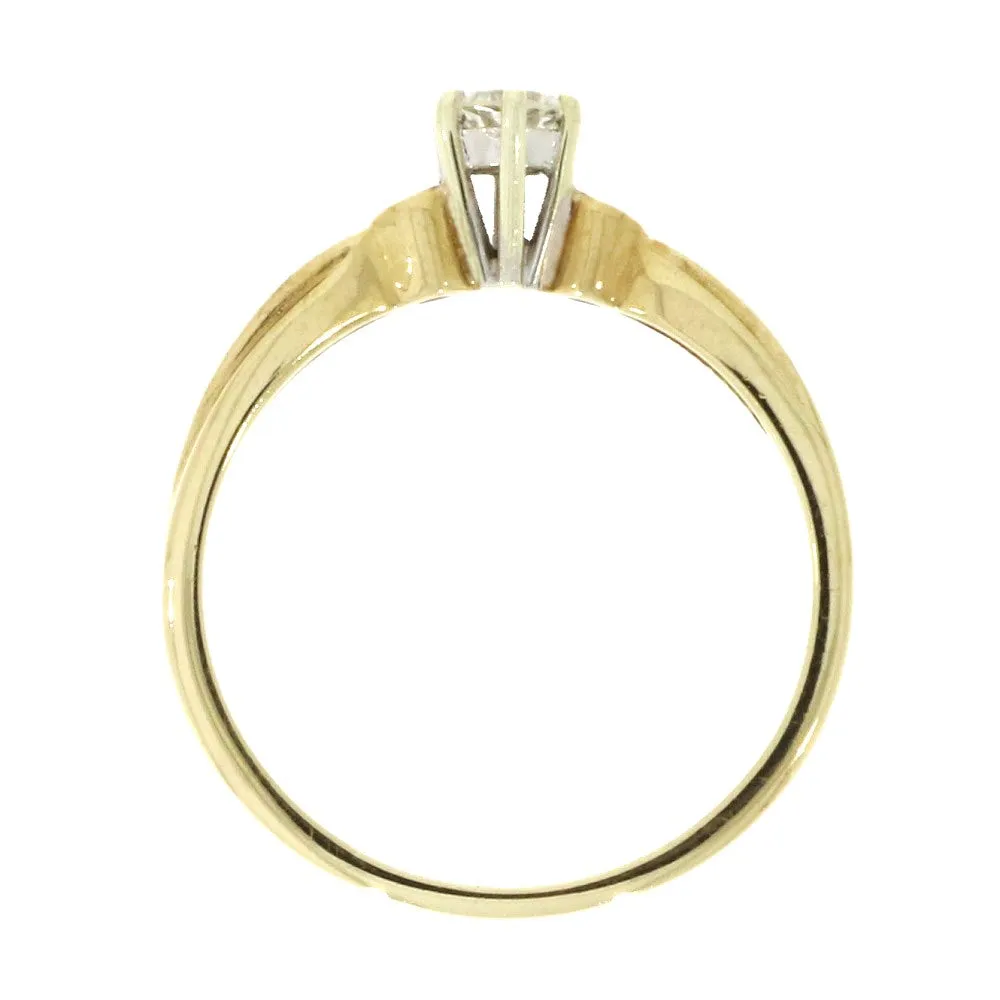 Pre Owned 9ct Yellow Gold 0.22ct Diamond Solitaire Ring