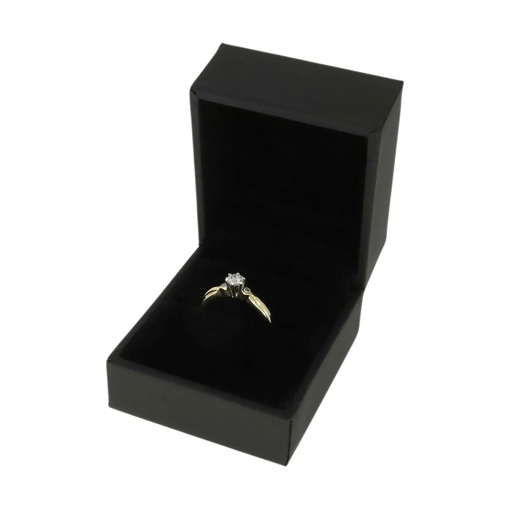 Pre Owned 9ct Yellow Gold 0.22ct Diamond Solitaire Ring