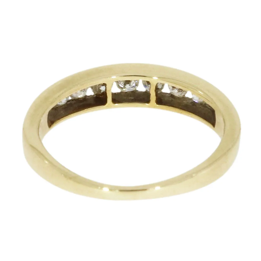 Pre Owned 9ct Yellow Gold 0.33cts Diamond Half Eternity Ring