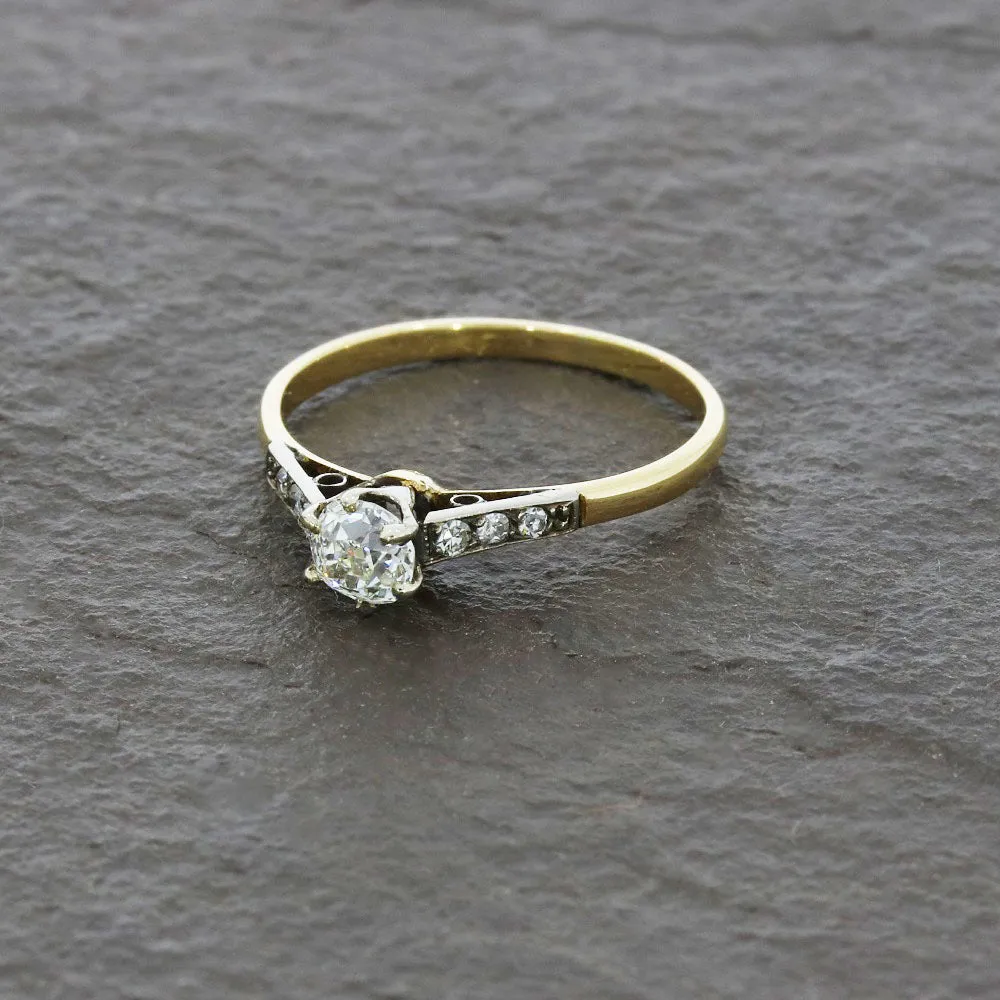 Pre Owned 9ct Yellow Gold 0.40ct Diamond Solitaire Ring