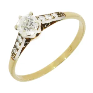 Pre Owned 9ct Yellow Gold 0.40ct Diamond Solitaire Ring