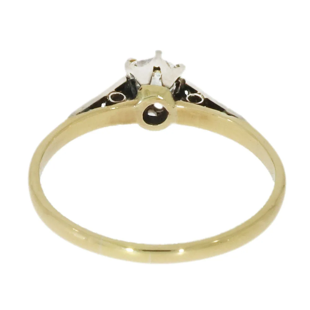 Pre Owned 9ct Yellow Gold 0.40ct Diamond Solitaire Ring