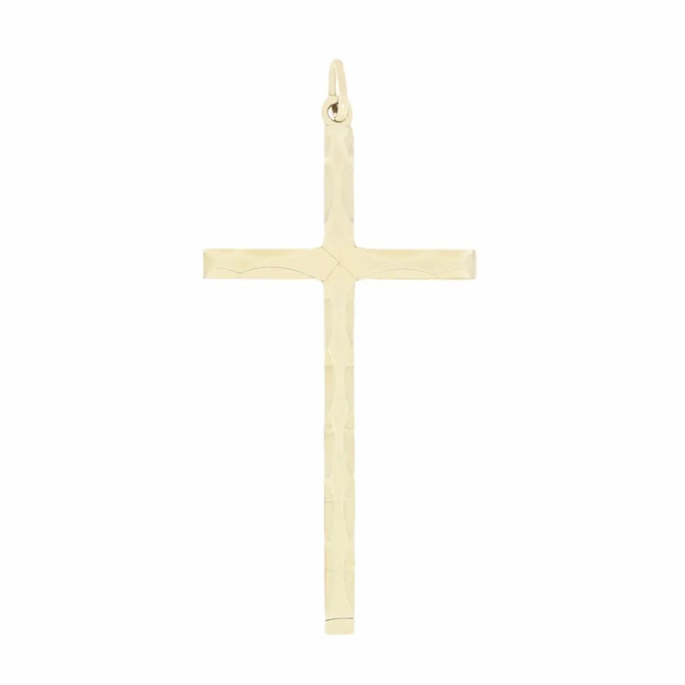 Pre Owned 9ct Yellow Gold Crucifix Cross Pendant