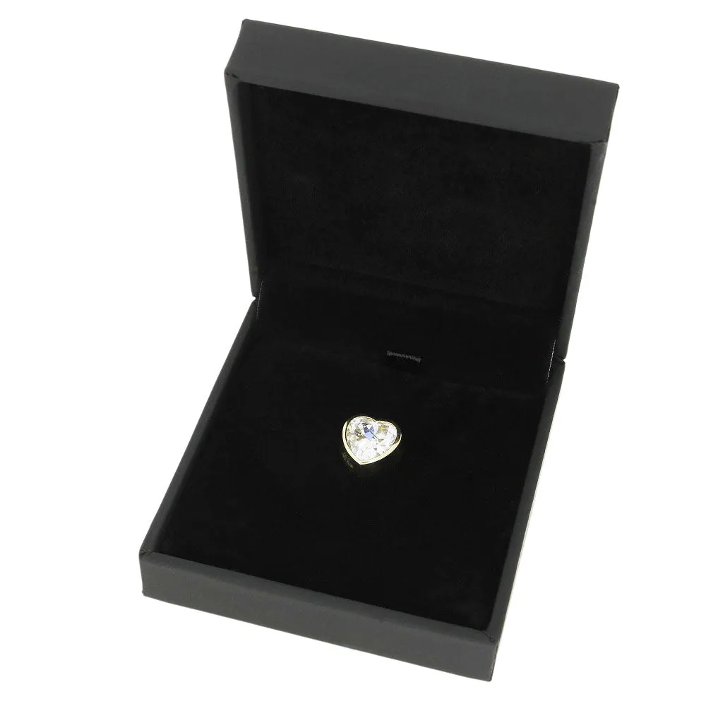 Pre Owned 9ct Yellow Gold Cubic Zirconia Heart Pendant