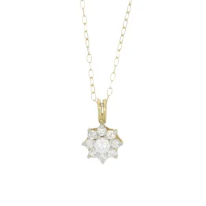 Pre Owned 9ct Yellow Gold Cubic Zirconia Pendant