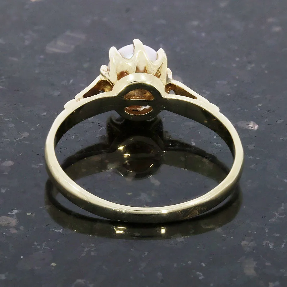Pre Owned 9ct Yellow Gold Culture Pearl Ring