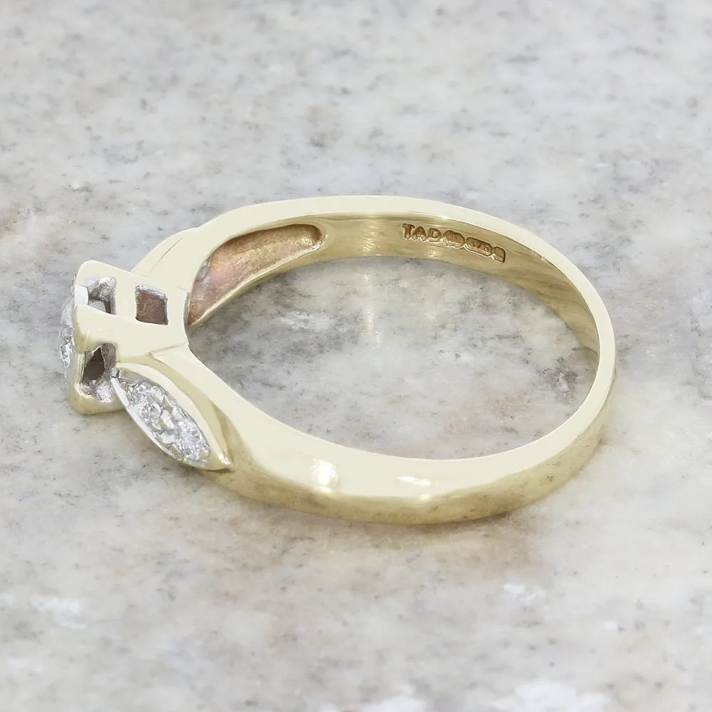 Pre Owned 9ct Yellow Gold Diamond Solitaire Ring