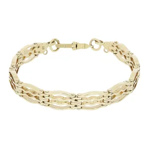Pre Owned 9ct Yellow Gold Gate Bracelet