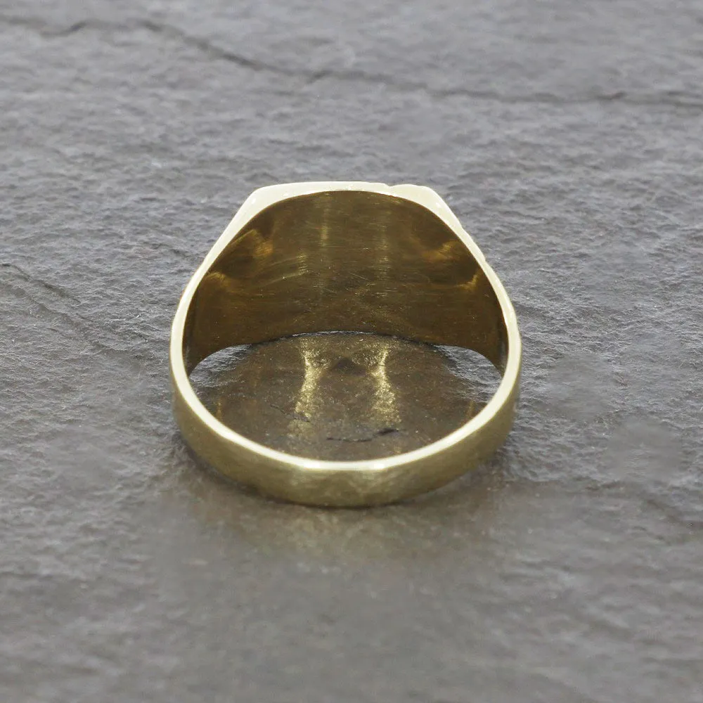 Pre Owned 9ct Yellow Gold Mens Signet Ring