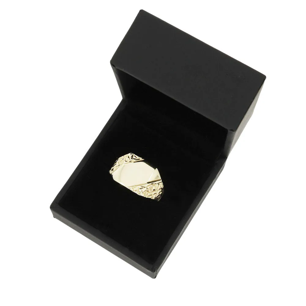 Pre Owned 9ct Yellow Gold Mens Signet Ring