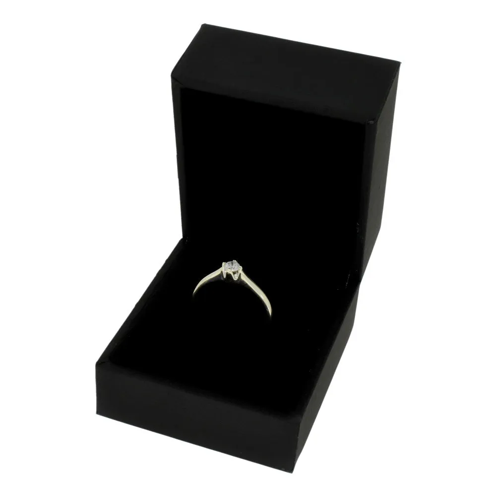 Pre Owned 9ct Yellow Gold Solitaire 0.15ct Diamond Ring