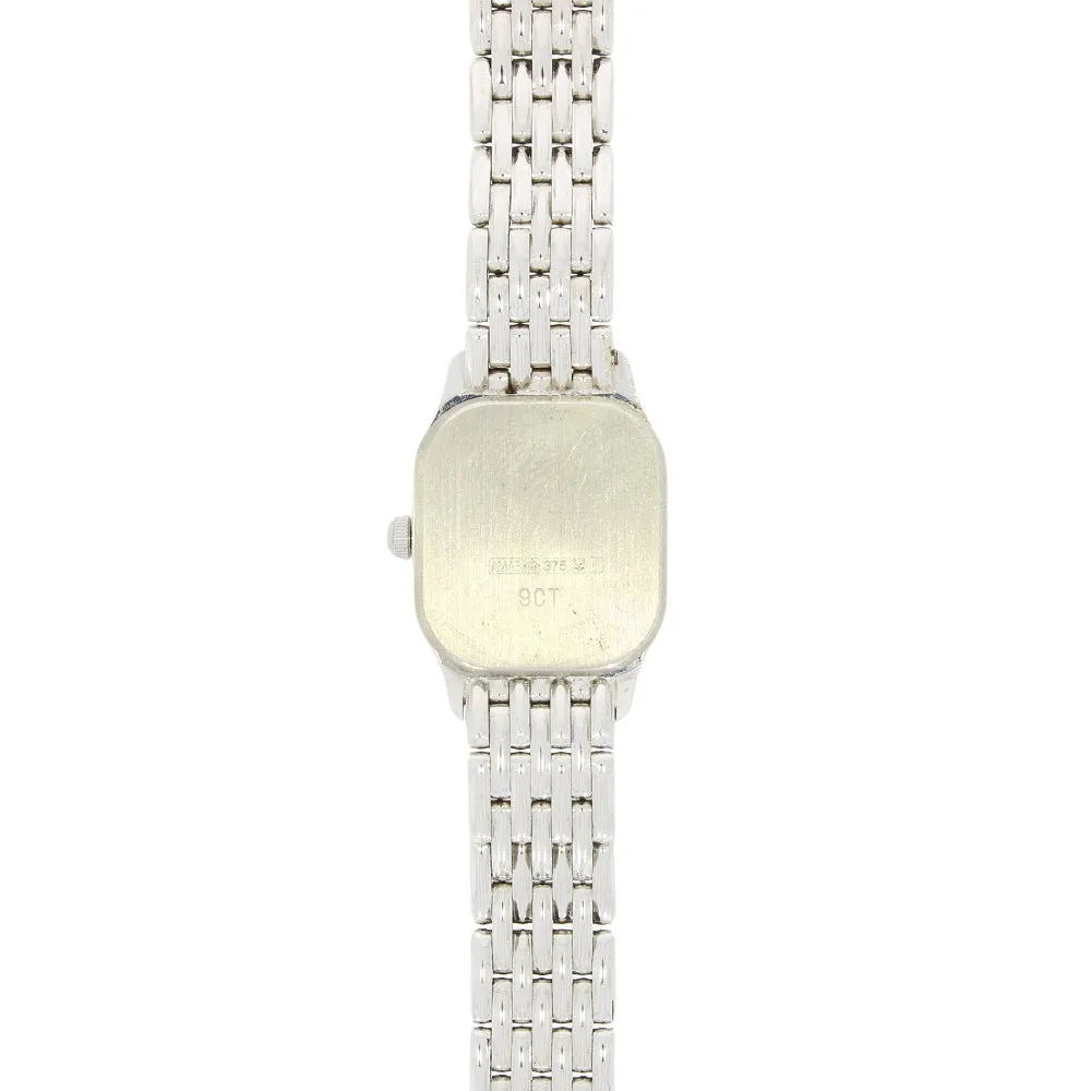 Pre Owned Accurist 9ct White Gold Ladies Bracelet Watch GD1661 RW0606