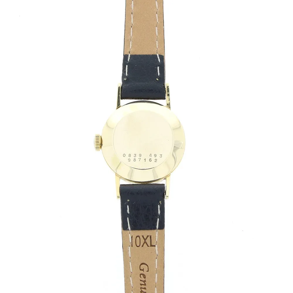 Pre Owned Certina 9ct Gold Leather Strap Mechanical Ladies Swiss Watch RW0615