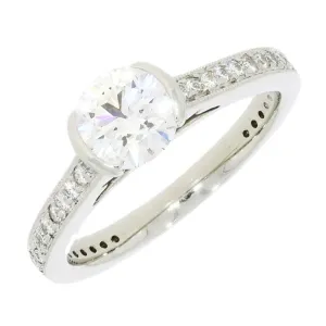 Pre Owned Hearts on Fire Platinum 0.80cts Diamond Solitaire Ring