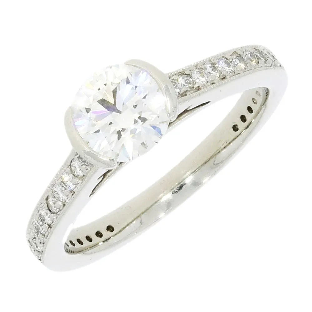 Pre Owned Hearts on Fire Platinum 0.80cts Diamond Solitaire Ring