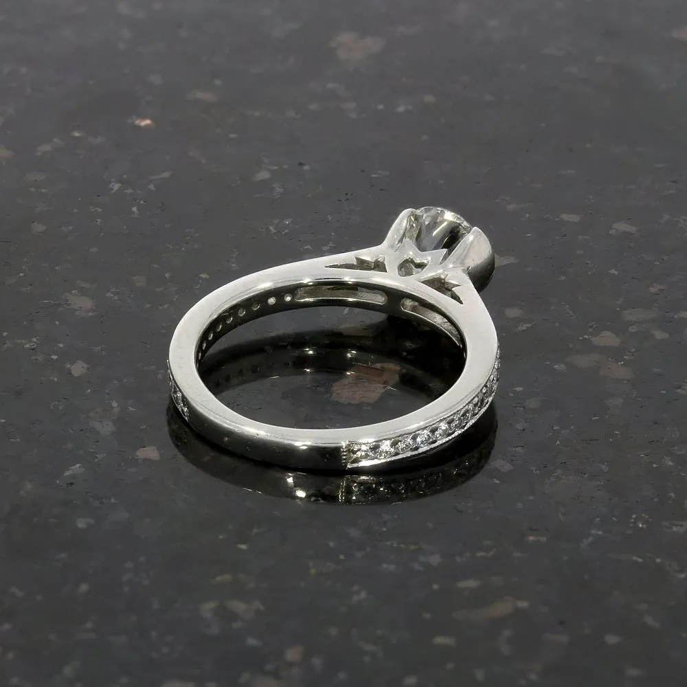 Pre Owned Hearts on Fire Platinum 0.80cts Diamond Solitaire Ring