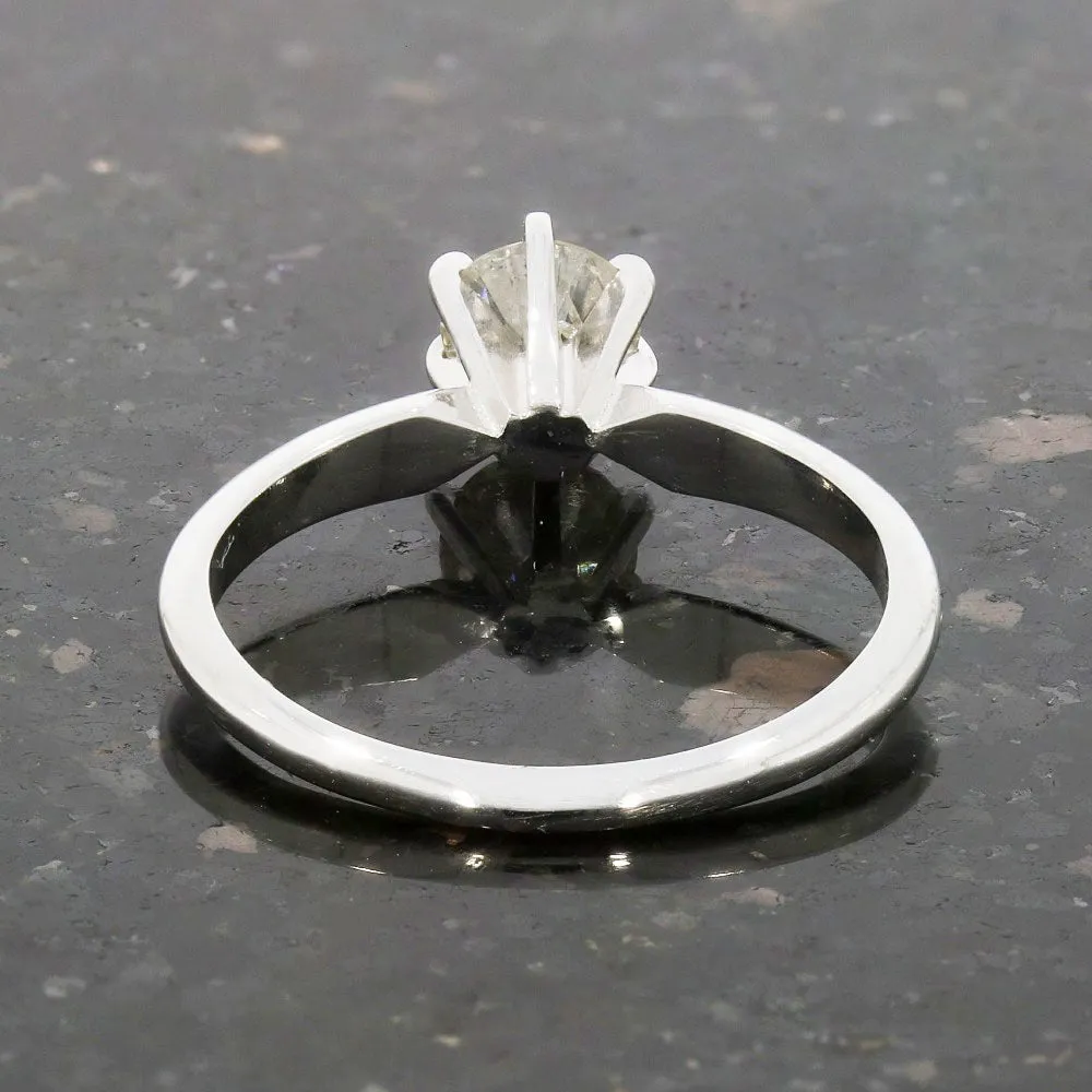 Pre Owned Ladies 14ct White Gold 0.50cts Diamond Solitaire Ring