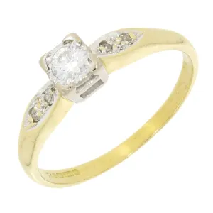 Pre Owned Ladies 18ct Yellow Gold 0.15cts Diamond Solitaire Ring