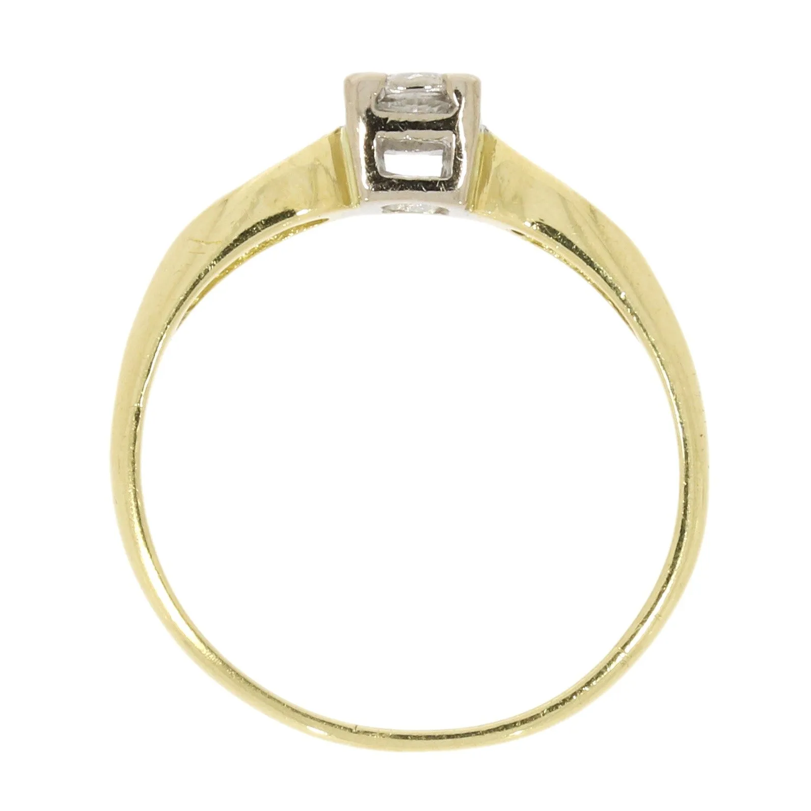 Pre Owned Ladies 18ct Yellow Gold 0.15cts Diamond Solitaire Ring