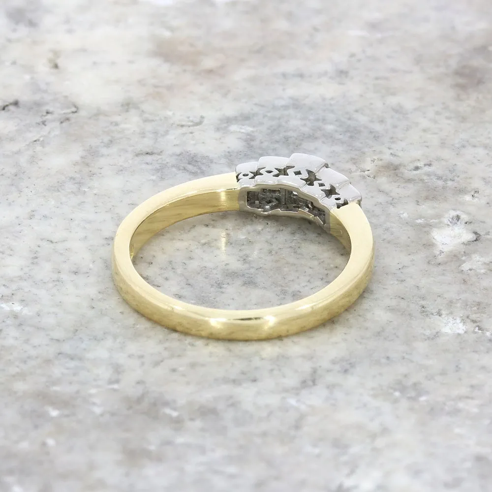 Pre Owned Ladies 18ct Yellow Gold 0.50cts Princess Cut Diamond Five Stone Ring