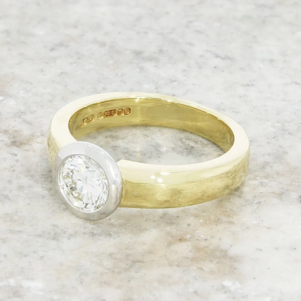 Pre Owned Ladies 18ct Yellow Gold Boodles 0.65ct Diamond Solitaire Ring