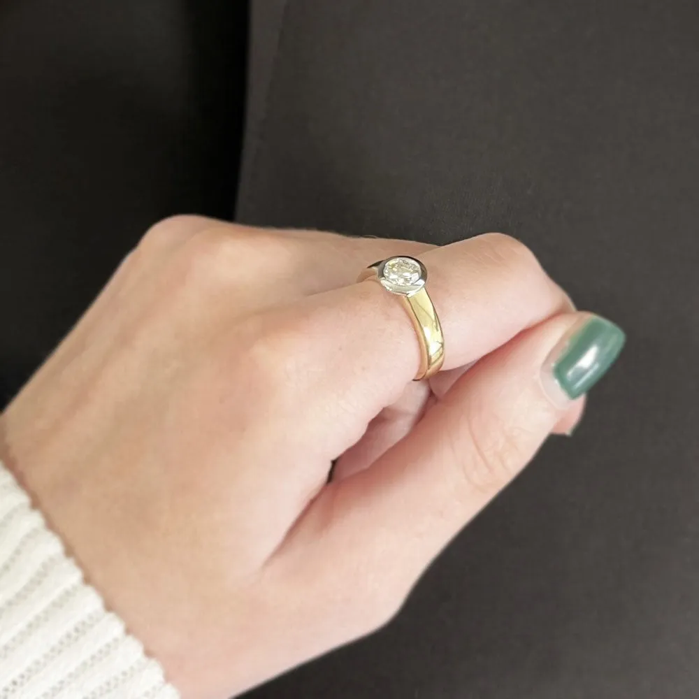 Pre Owned Ladies 18ct Yellow Gold Boodles 0.65ct Diamond Solitaire Ring