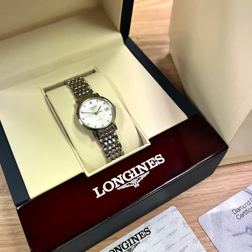 Pre Owned Longines Elegant Collection Ladies Watch L4.309.4.87.6 RW0624 Papers (2022)