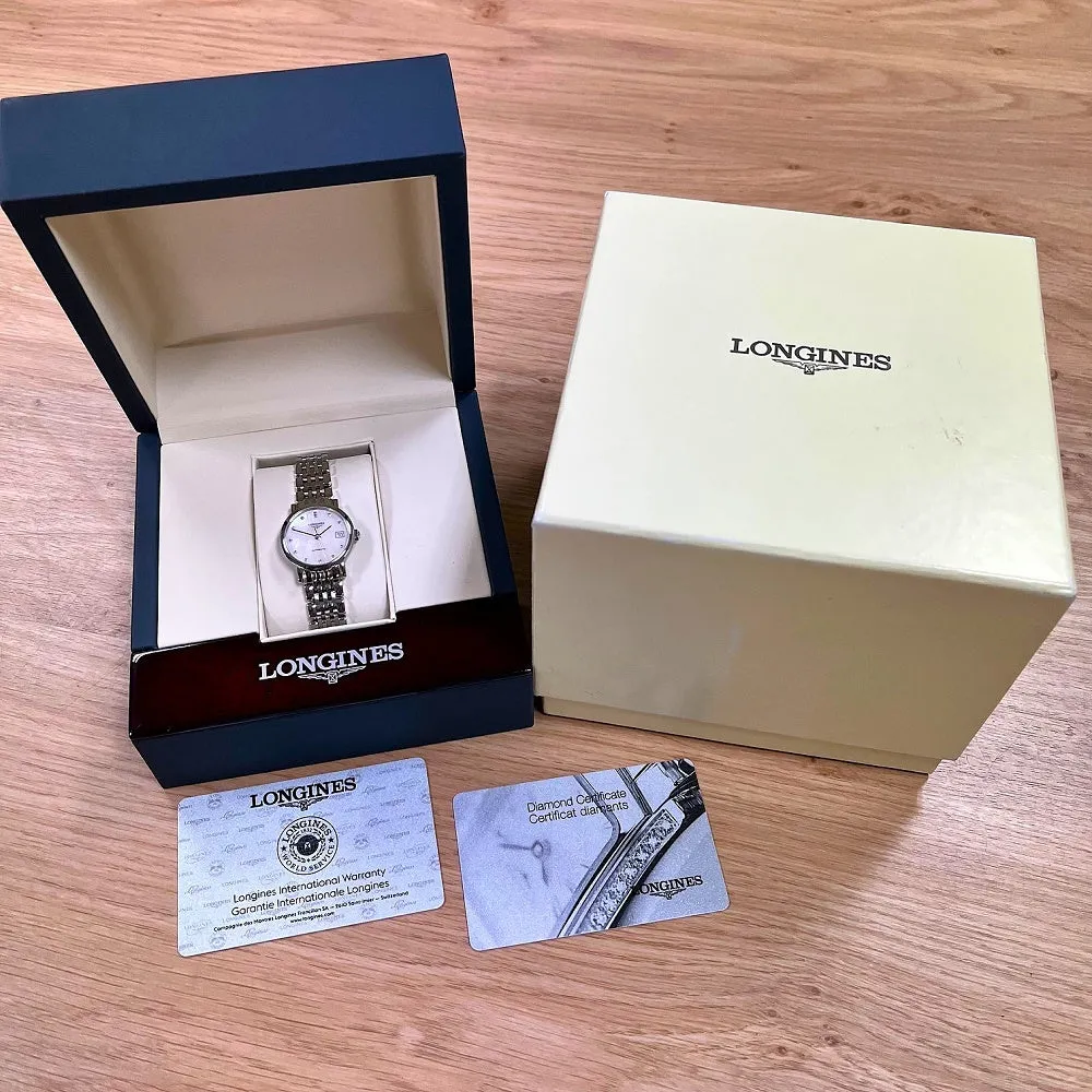 Pre Owned Longines Elegant Collection Ladies Watch L4.309.4.87.6 RW0624 Papers (2022)