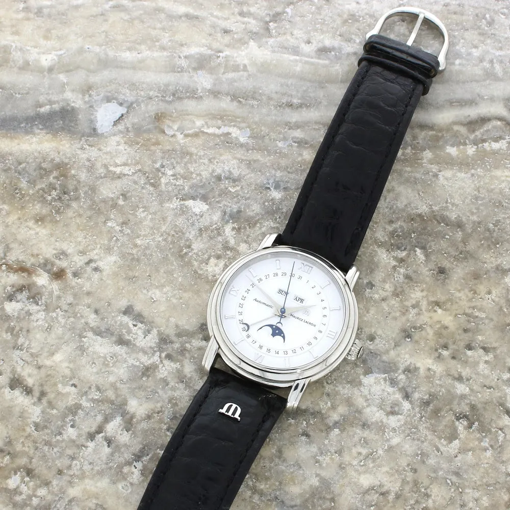 Pre Owned Maurice Lacroix Masterpiece Phase De Lune Mens Automatic Watch 37873 RW0608