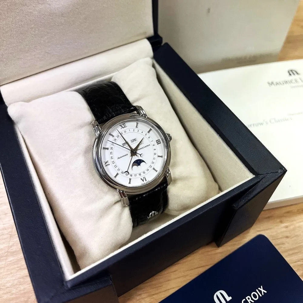 Pre Owned Maurice Lacroix Masterpiece Phase De Lune Mens Automatic Watch 37873 RW0608