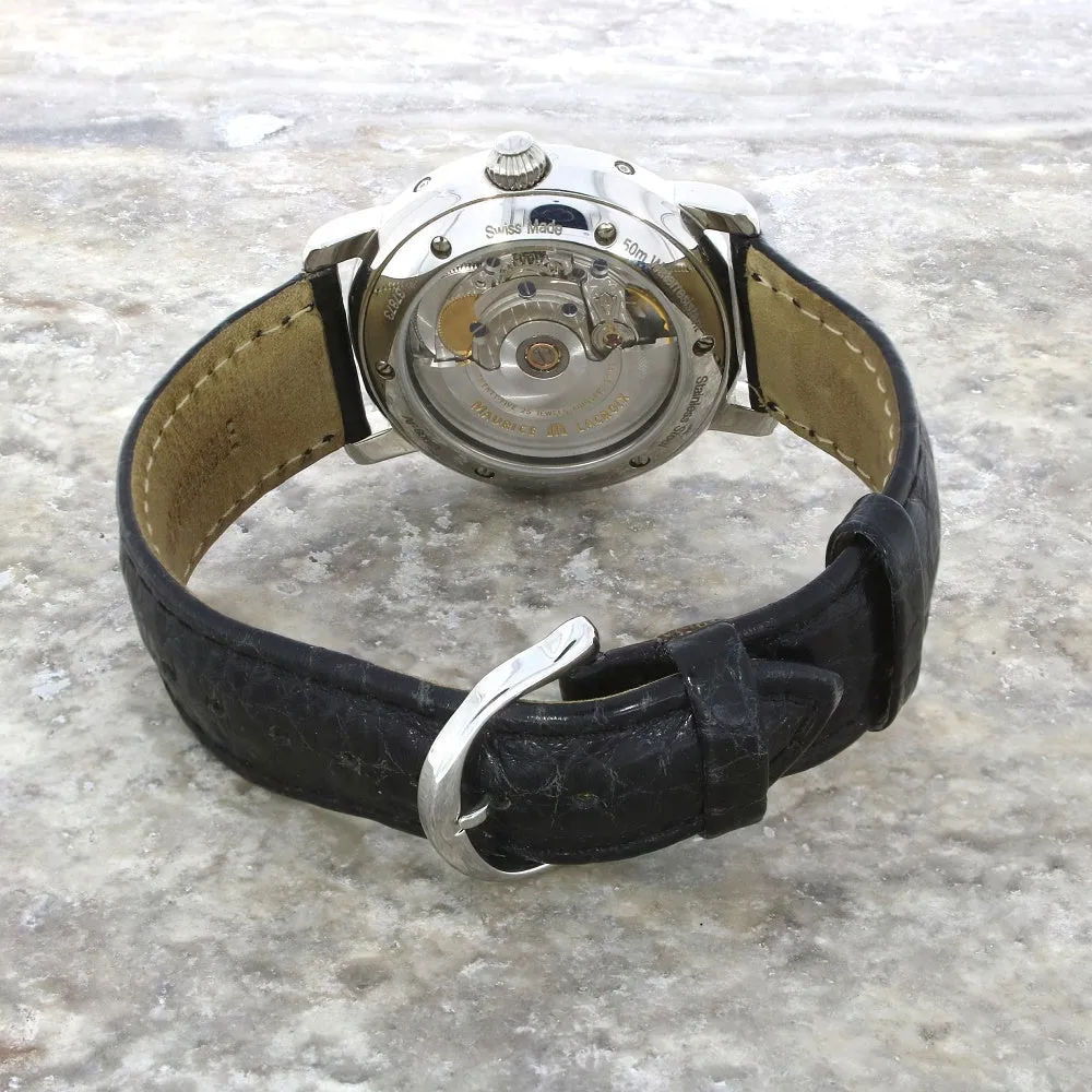 Pre Owned Maurice Lacroix Masterpiece Phase De Lune Mens Automatic Watch 37873 RW0608