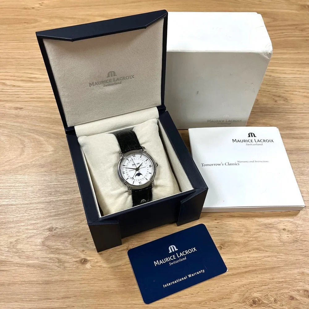 Pre Owned Maurice Lacroix Masterpiece Phase De Lune Mens Automatic Watch 37873 RW0608