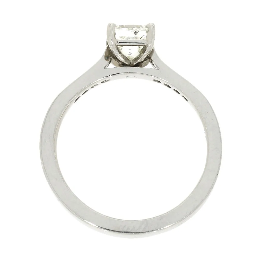 Pre Owned Palladium 1.05cts Princess Cut Diamond Solitaire Ring