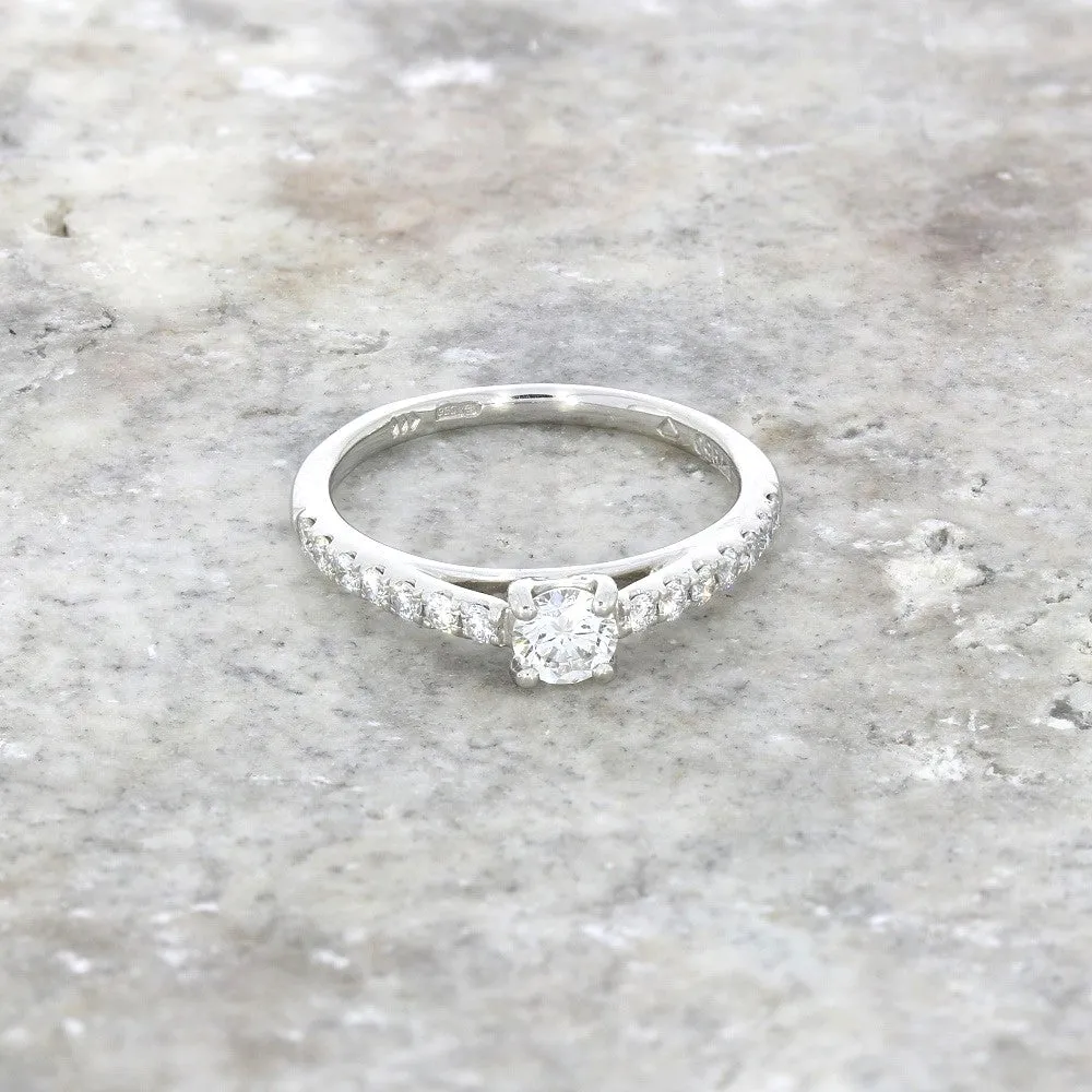 Pre Owned Platinum 0.20ct Solitaire Diamond Ring