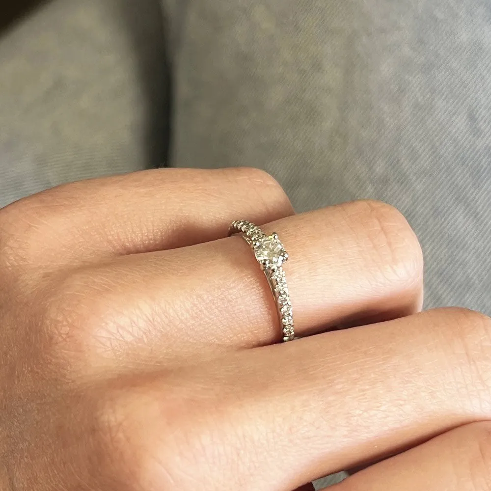 Pre Owned Platinum 0.20ct Solitaire Diamond Ring