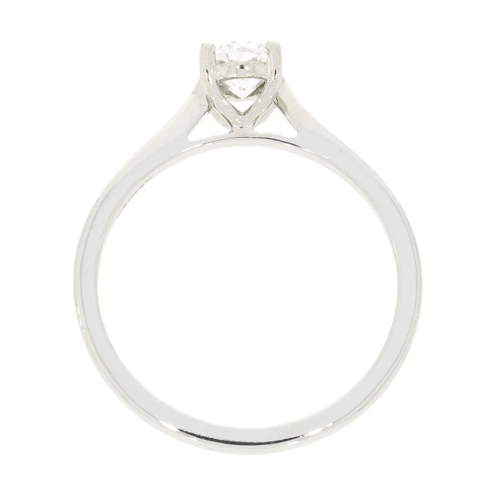 Pre Owned Platinum 0.75cts Lab Grown Oval Diamond Solitaire Ring
