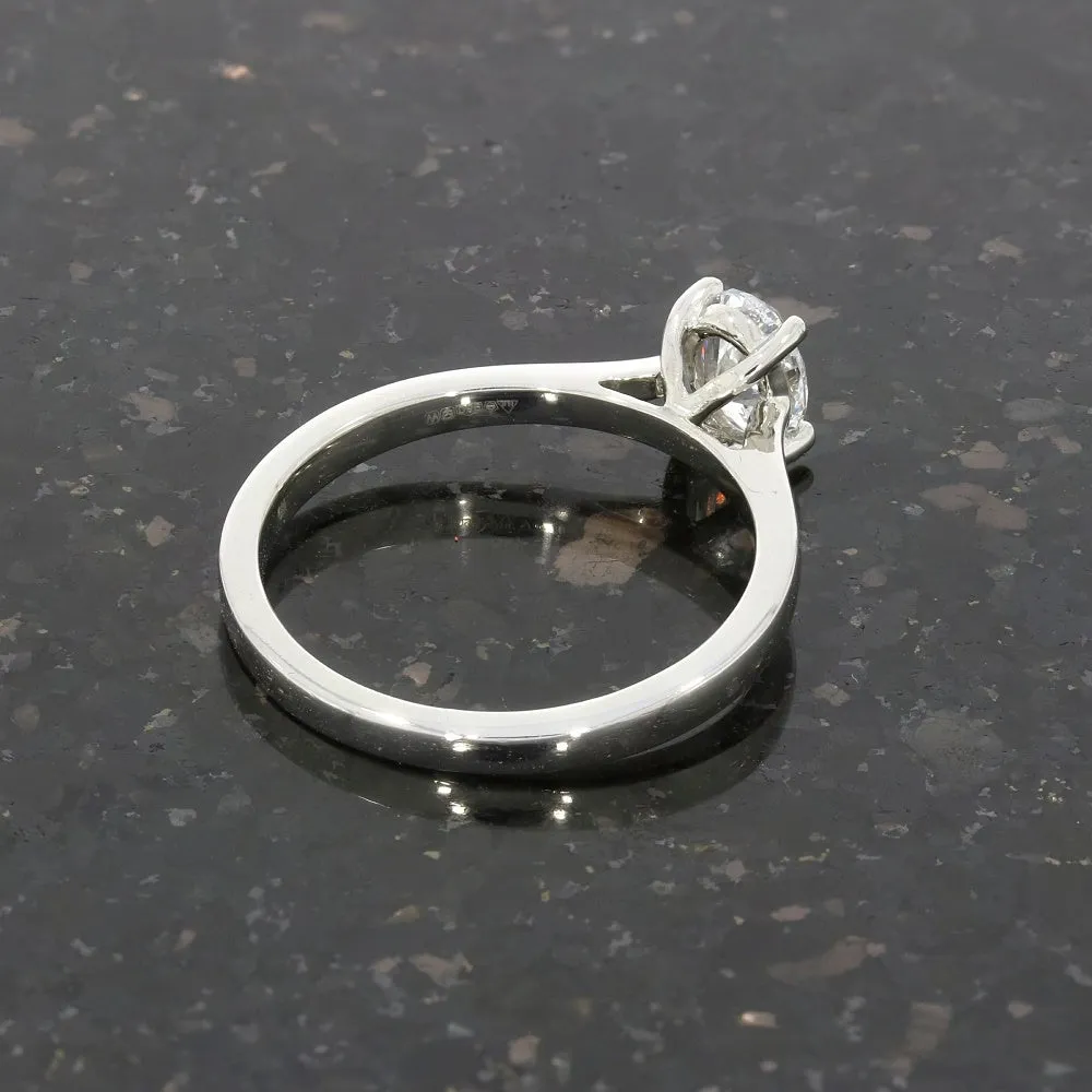 Pre Owned Platinum 0.75cts Lab Grown Oval Diamond Solitaire Ring