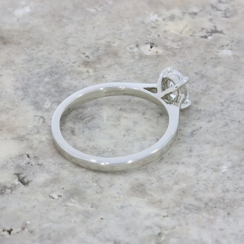 Pre Owned Platinum 0.75cts Lab Grown Oval Diamond Solitaire Ring