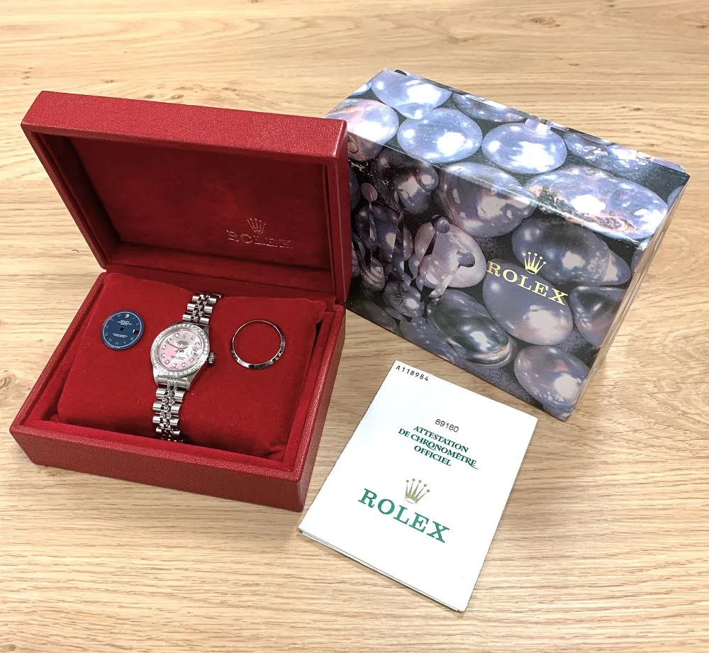 Pre Owned Rolex Lady Datejust Diamond Set Watch 69160 RW0626 Papers (1999)