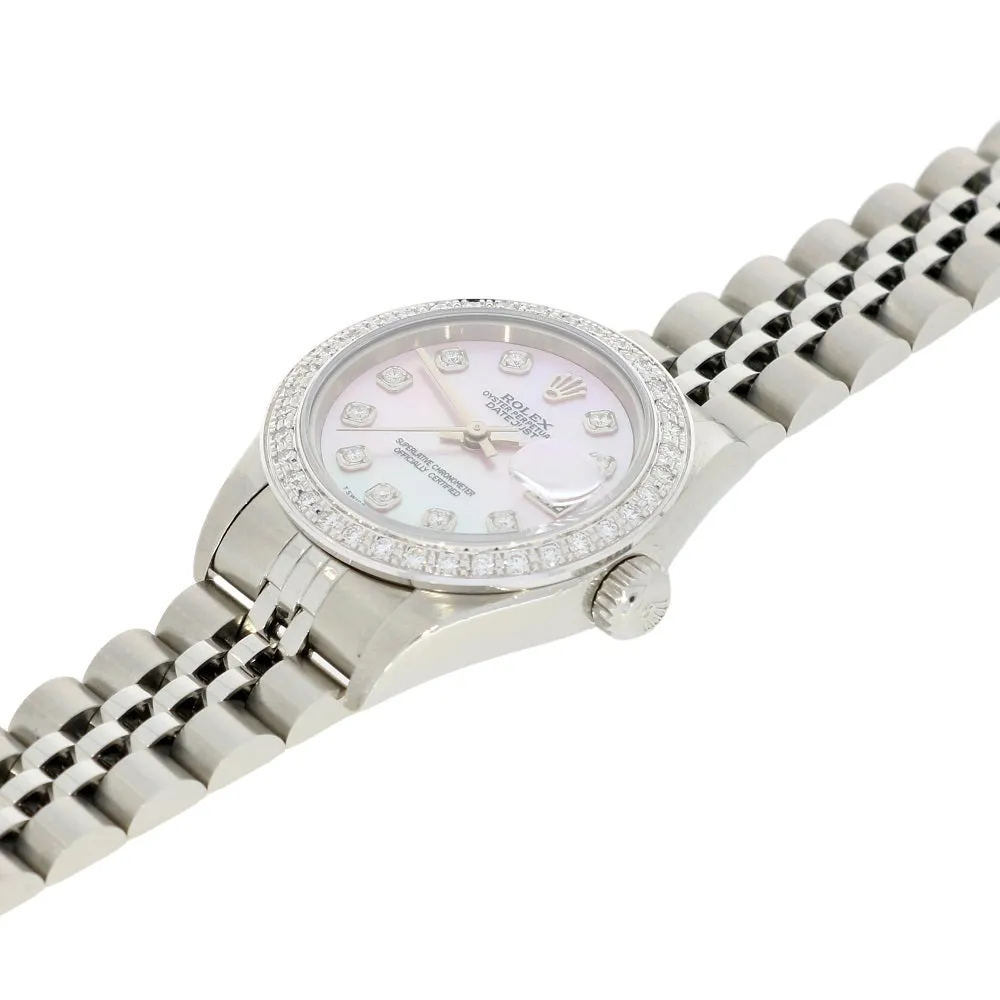 Pre Owned Rolex Lady Datejust Diamond Set Watch 69160 RW0626 Papers (1999)