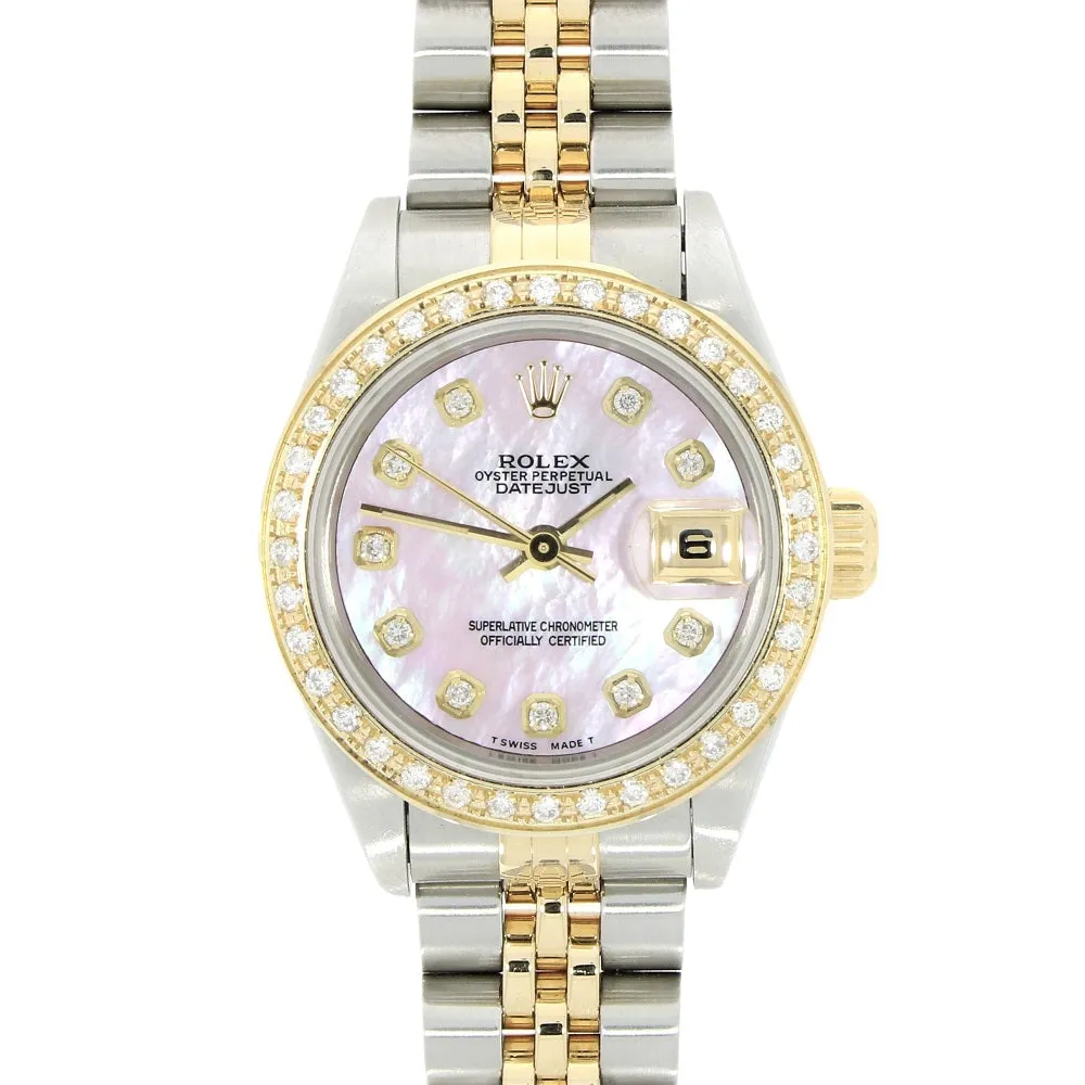 Pre Owned Rolex Lady Datejust Diamond Set Watch 69173 RW0627 Papers (1992)