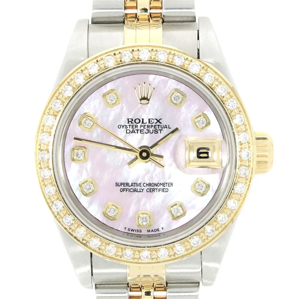 Pre Owned Rolex Lady Datejust Diamond Set Watch 69173 RW0627 Papers (1992)