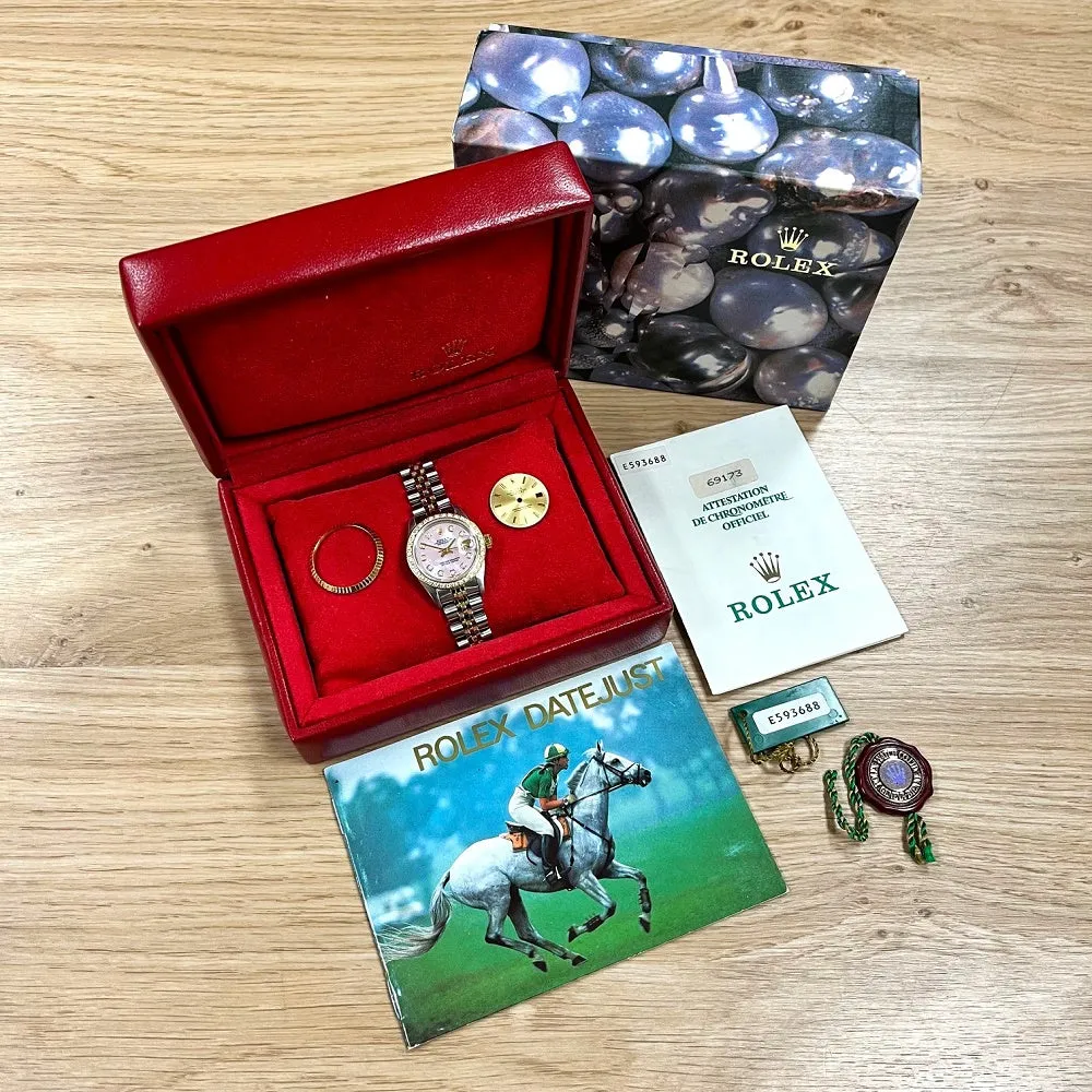 Pre Owned Rolex Lady Datejust Diamond Set Watch 69173 RW0627 Papers (1992)