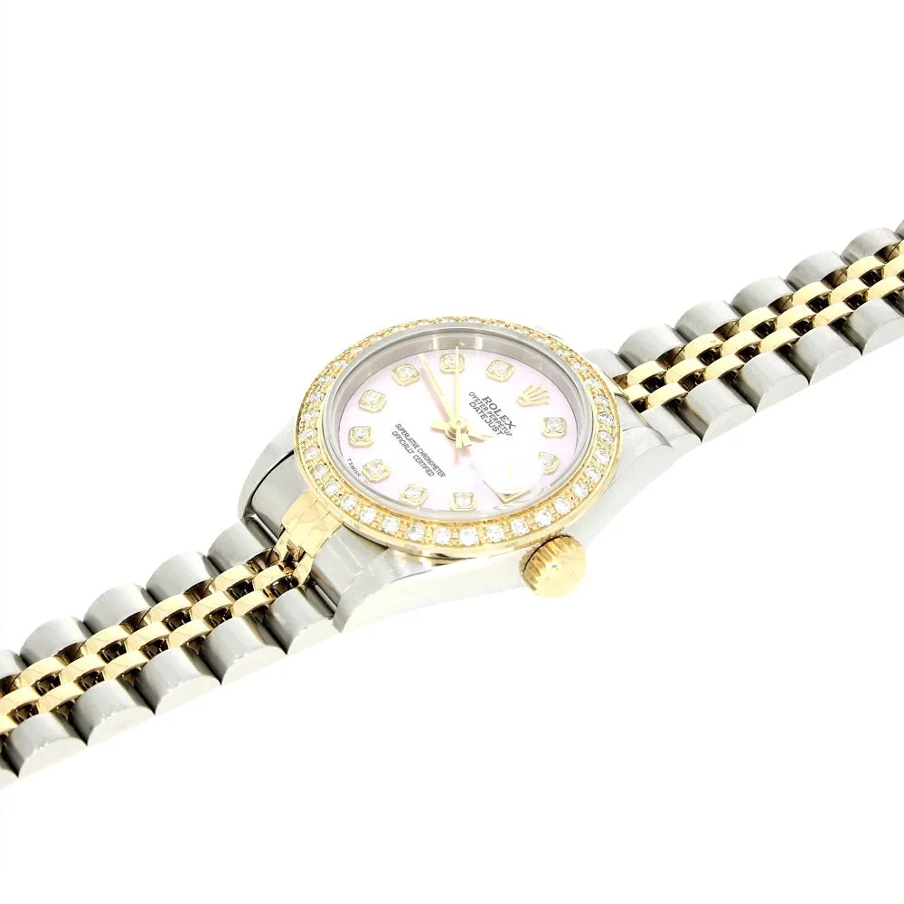Pre Owned Rolex Lady Datejust Diamond Set Watch 69173 RW0627 Papers (1992)