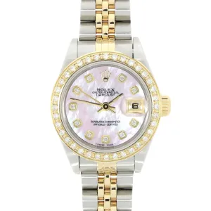 Pre Owned Rolex Lady Datejust Diamond Set Watch 69173 RW0627 Papers (1992)