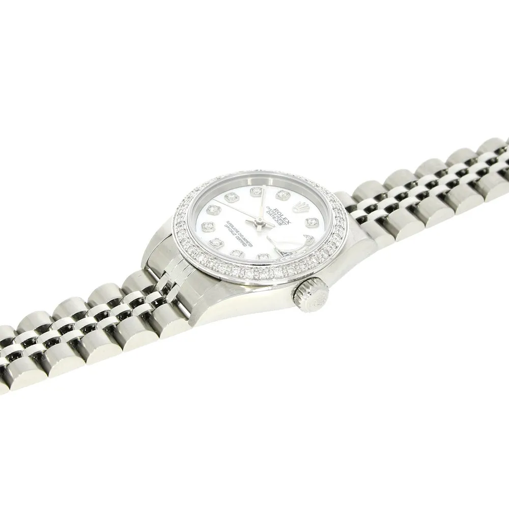 Pre Owned Rolex Lady Datejust Diamond Set Watch 69190 RW0619 Papers (1997)