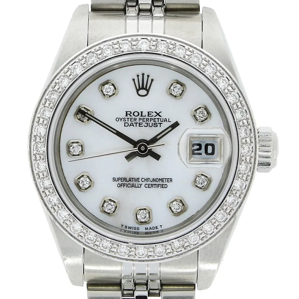 Pre Owned Rolex Lady Datejust Diamond Set Watch 69190 RW0619 Papers (1997)